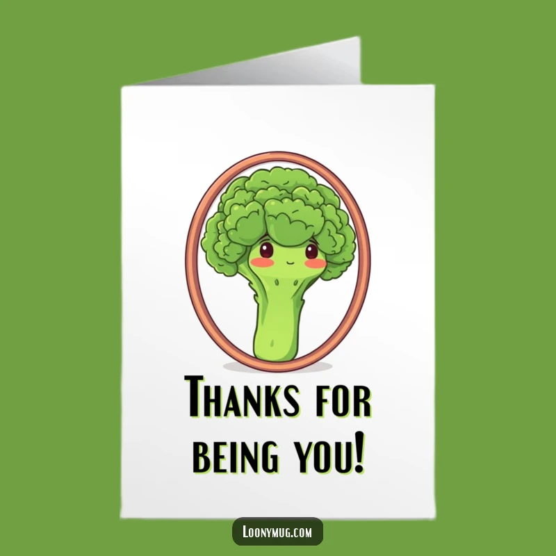 Free Printable Thank You Card: Broccoli's Green Gratitude Downloadable Gift