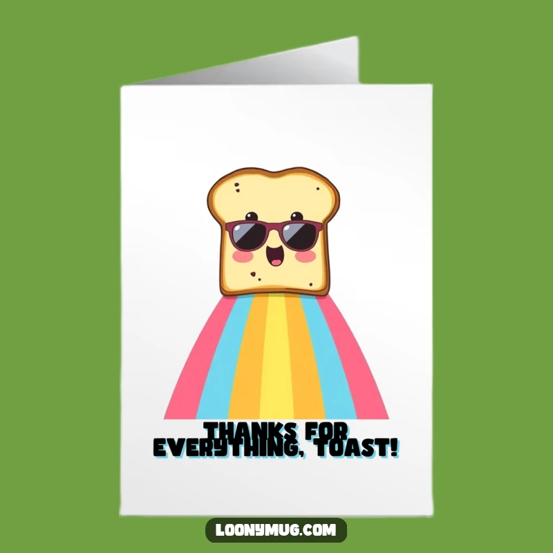 Free Printable Thank You Card: Funny Toast Rainbow, Downloadable Gift