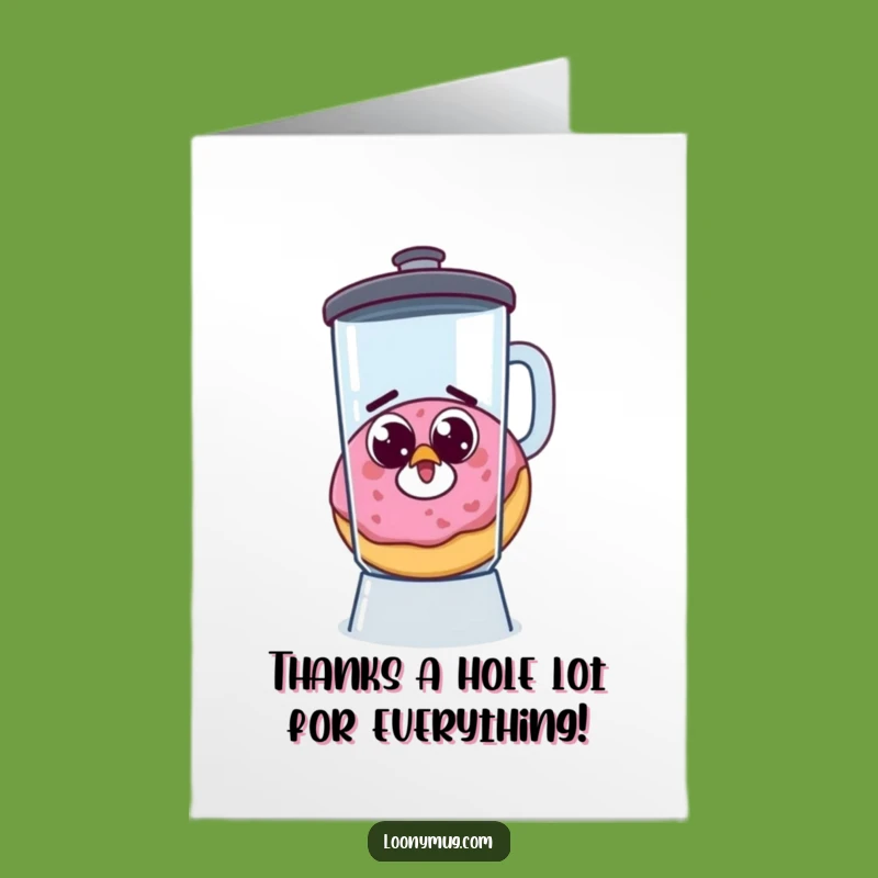 Free Printable Thank You Card: Donut's Blender Escape Gratitude Download