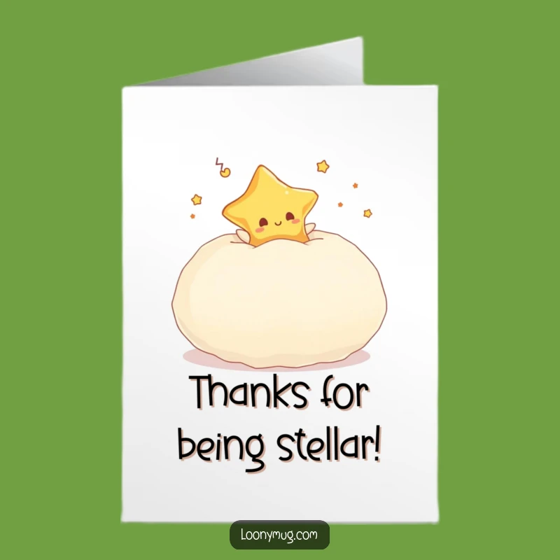 Dreamy Star Thank You Card - Free Printable Pillow Comfort Downloadable Greeting