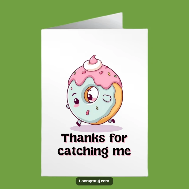 Free Printable Thank You Card: Clumsy Donut Trip, Funny Downloadable