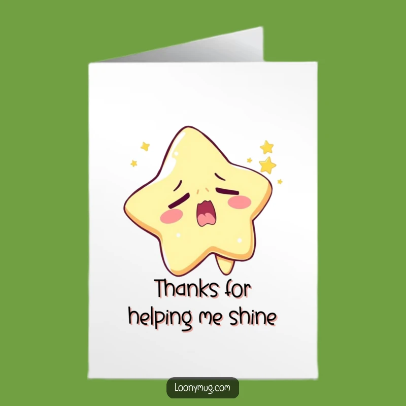 Free Printable Thank You Card: Sleepy Star Twinkle, Funny Appreciation Downloadable