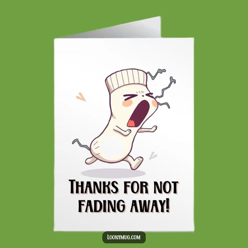 Free Printable Sock Thank You Card: Yawn, Lint Monster, Downloadable Gift