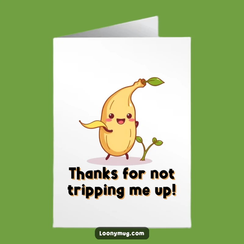 Free Printable Thank You Card: Banana Peel Shenanigans, Playful Downloadable Gift for Thanks