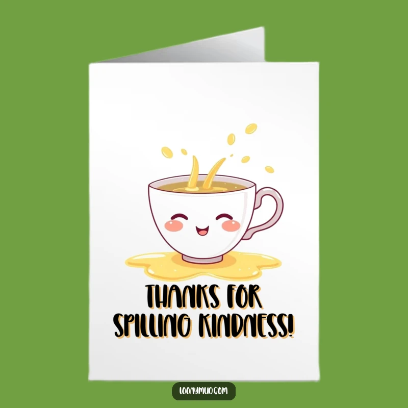 Free Printable Thank You Card: Rainbow Tea Spill Funny Downloadable Gift