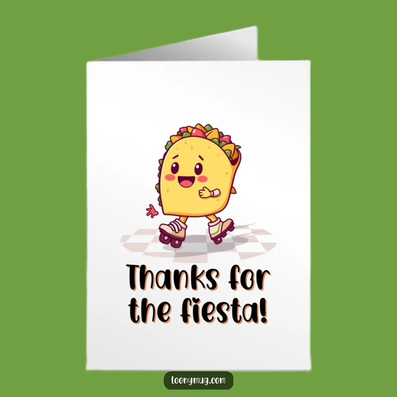 Free Printable Thank You Card: Taco's Skater Thanks - Funny Downloadable Gift