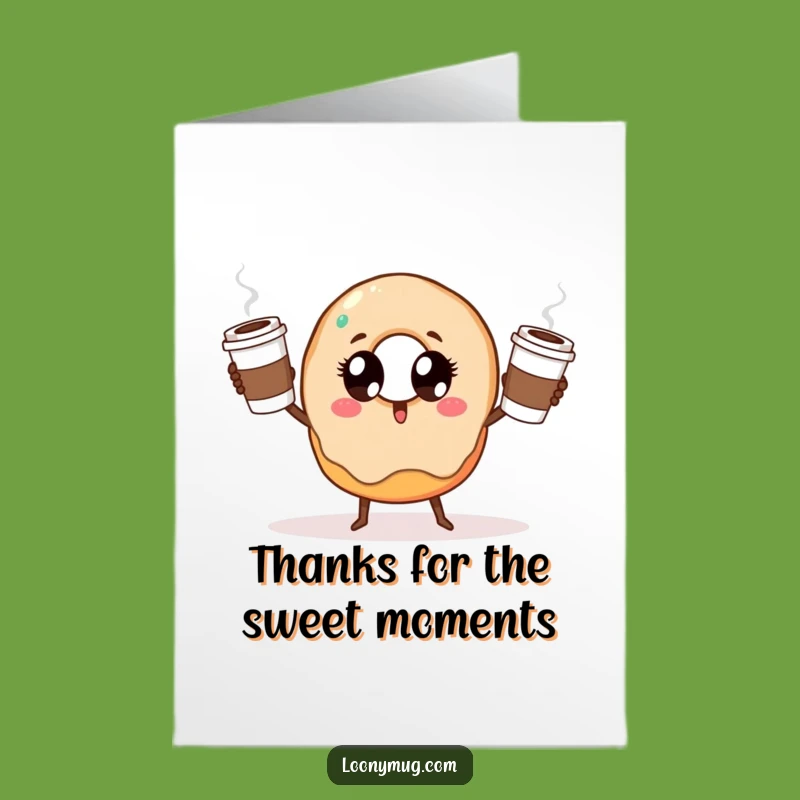 Free Printable Thank You Card: Juggling Doughnut for a Funny Downloadable Gratitude Gift