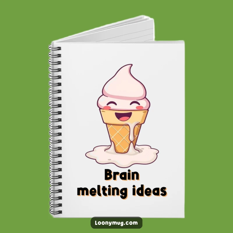 Funny Melting Ice Cream Notebook: Jot Down Sweet Ideas with Joyful Humor