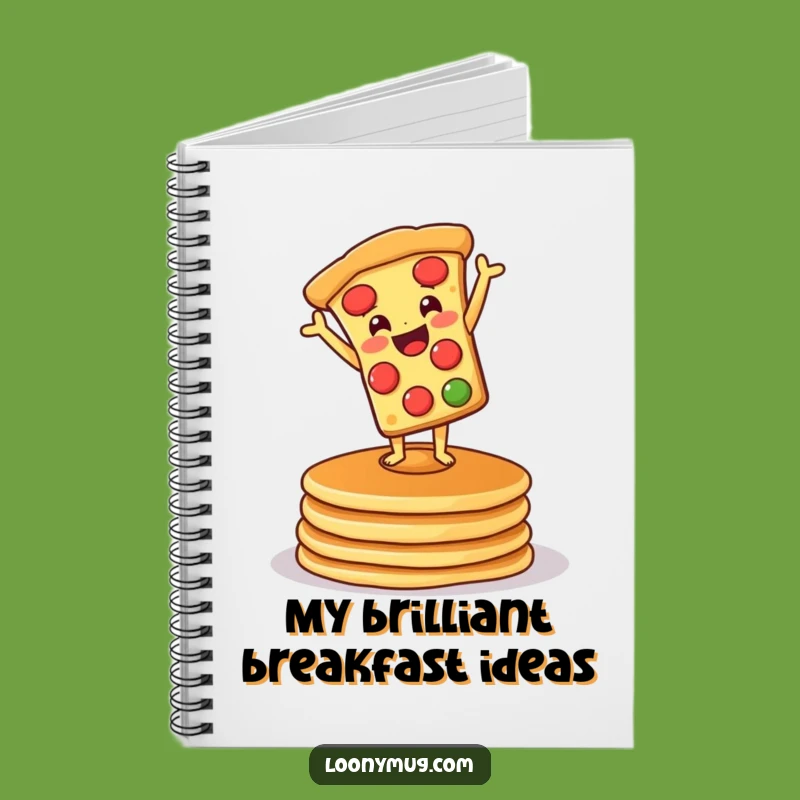Funny Pizza Pancake Handstand Notebook: Journal Comical Breakfast Ideas