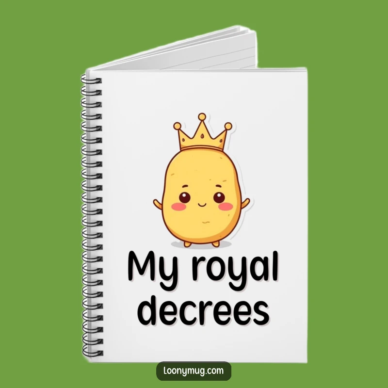 Funny Proud Potato Notebook - Royal Spud Journal for Regal Thoughts