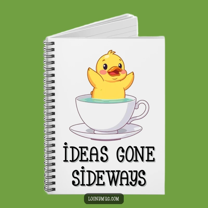 Funny Rubber Duck Teacup Notebook: Jot Down Notes with Quirky Charm and Humor