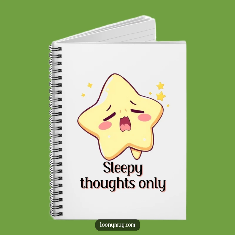 Funny Sleepy Star Notebook: Yawning Character Journal for Dreamy Thoughts