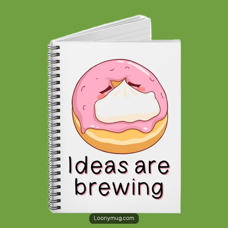 Funny Sleepy Donut Notebook - Sweet Pastry Journal for Creative Ideas