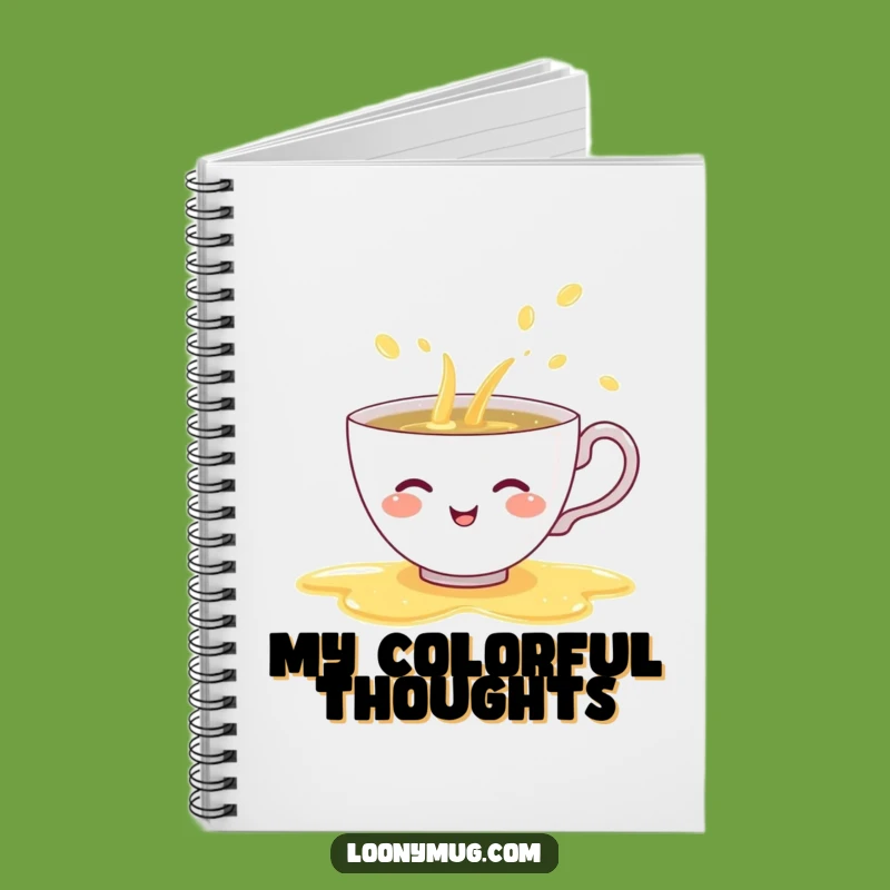 Funny Shy Teacup Notebook: Journal Your Thoughts with Rainbow Charm