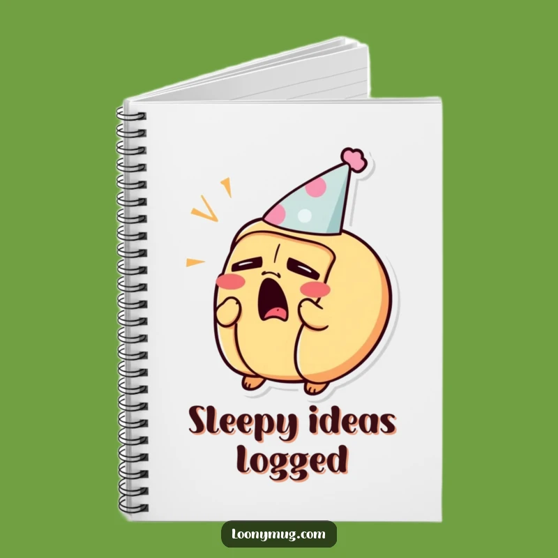 Funny Sleepy Hot Dog Notebook - Yawning Journal Gift