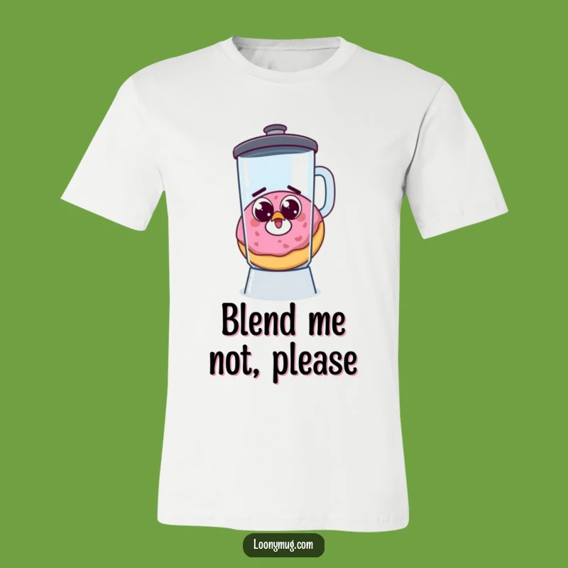 Funny Startled Donut Escaping Blender T-Shirt - Quirky & Humorous Gift