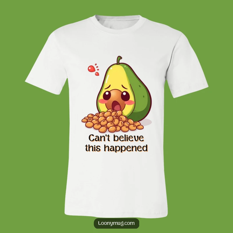 Funny Shocked Avocado Seeds Spill T-Shirt - Hilarious Avocado Lover Apparel Gift