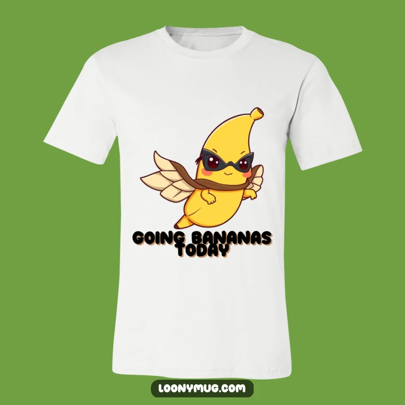 Funny Flying Banana T-Shirt - Superhero Fruit Tee for Bold Statements