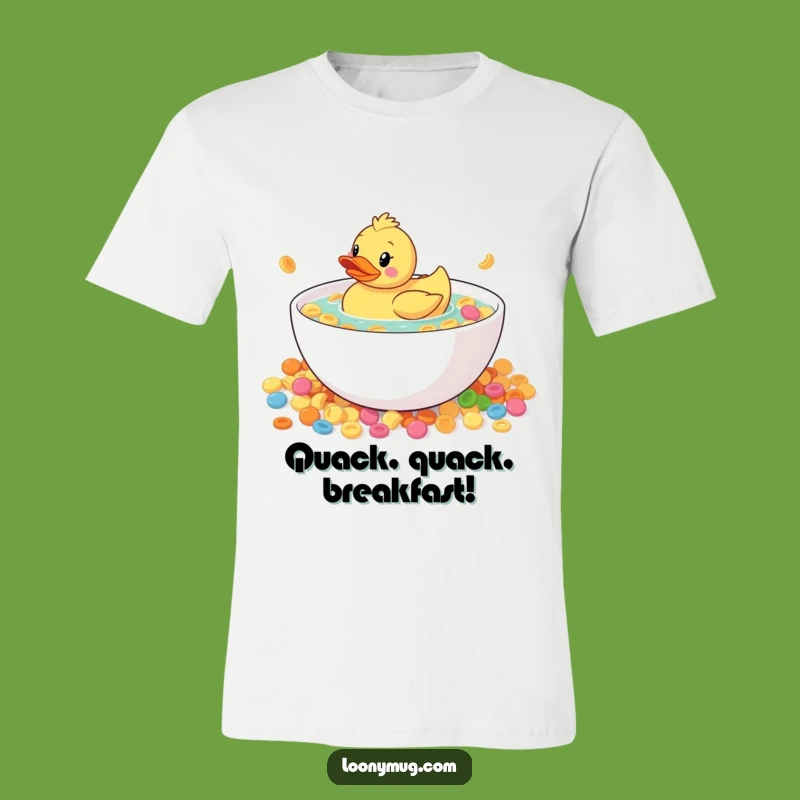 Funny Rubber Duck Cereal T-Shirt: Wear Your Quirky Breakfast Fun