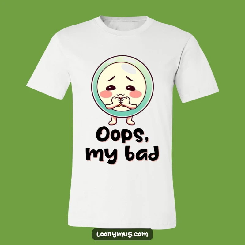 Funny Shy Button Fumble T-Shirt: Wear Your Embarrassment with Hilarious Style