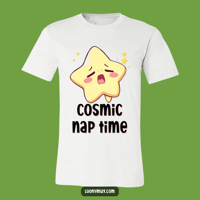 Funny Sleepy Star T-Shirt: Yawning Character Tee for Cozy Vibes