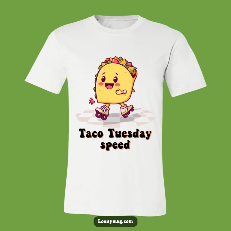 Funny Taco Roller Skates T-Shirt: Roll with This Hilarious Foodie Tee