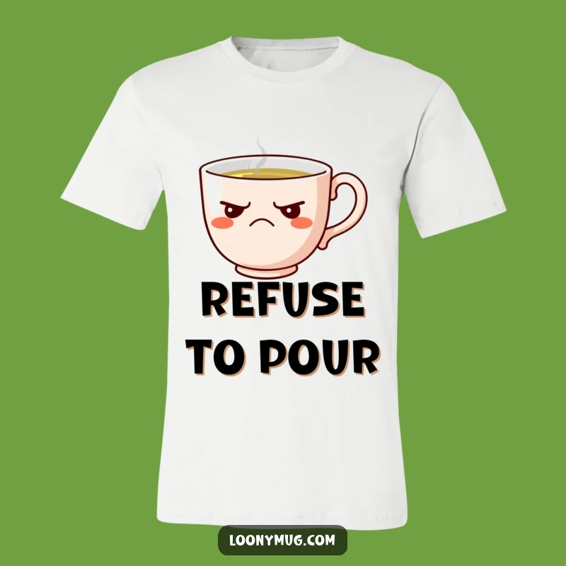 Funny Grumpy Teacup T-Shirt: Wear Your Displeasure with Hilarious Style!