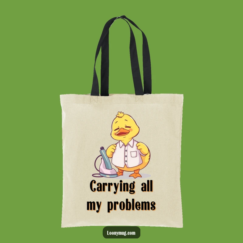 Funny Rubber Duck Ironing Tote Bag: Carry Your Laundry Day Woes with Humor