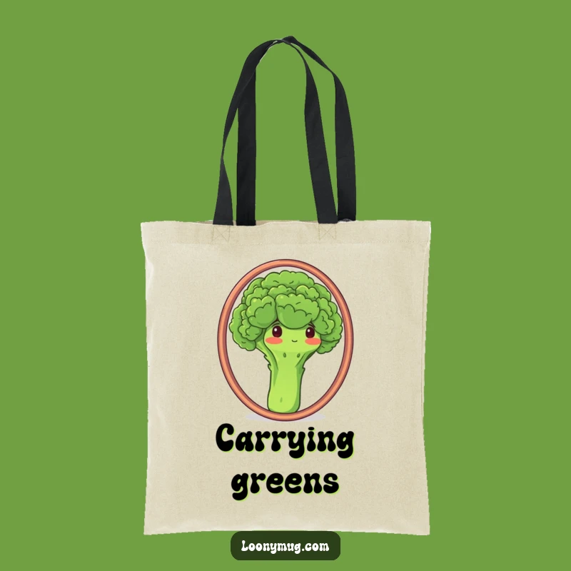 Funny Proud Broccoli Mirror Tote Bag - Hilarious Accessory Gift