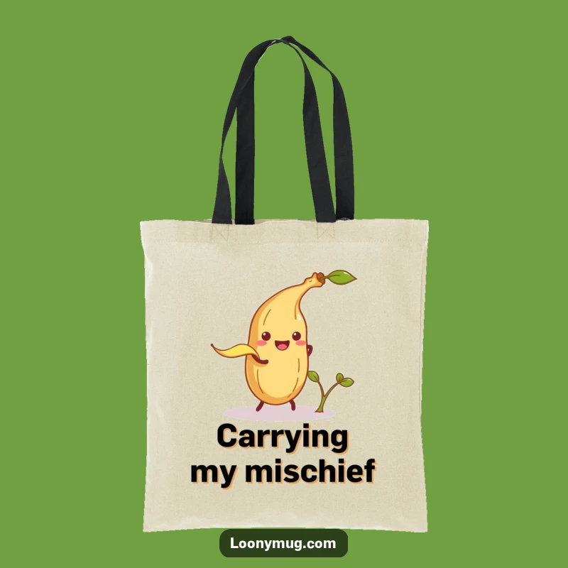 Funny Banana Peel Potato Tote Bag: Carry Your Giggles with Prankster Produce - Gift!