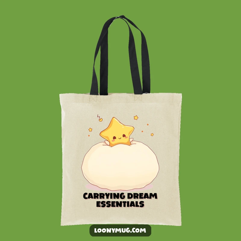 Funny Dreaming Star Tote Bag - Fluffy Pillow Carry-All Gift