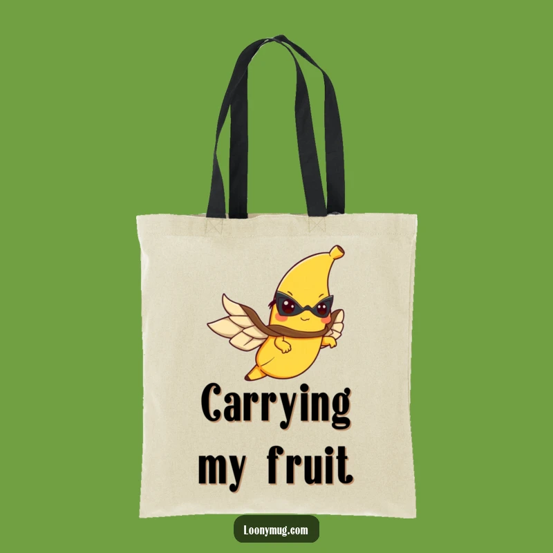 Funny Flying Banana Tote Bag - Durable Superhero Fruit Carry-All