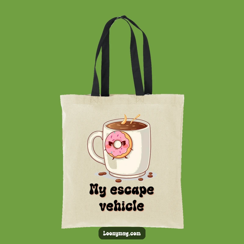 Funny Grumpy Donut Escape Tote Bag - Carry Your Sarcasm in Style!