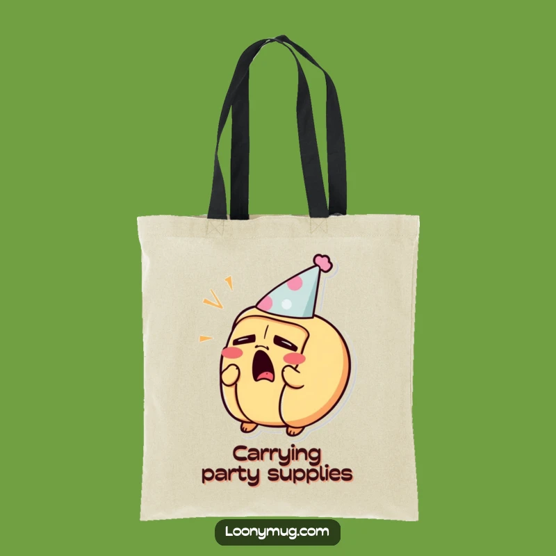 Funny Sleepy Hot Dog Tote Bag - Yawning Carry-All Gift