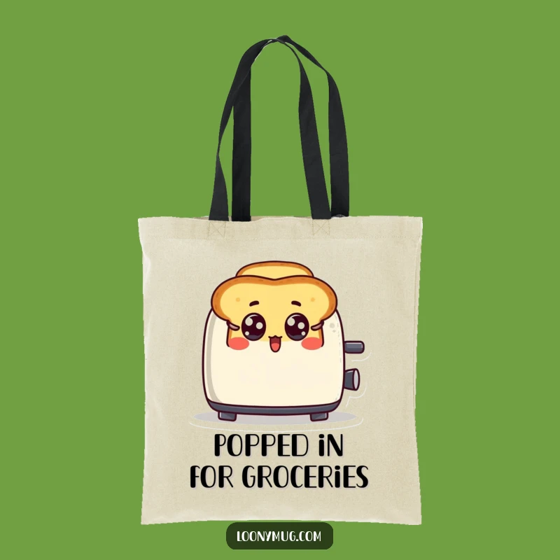 Funny Surprised Toast Tote Bag - Hilarious Breakfast Carry-All Gift Bag