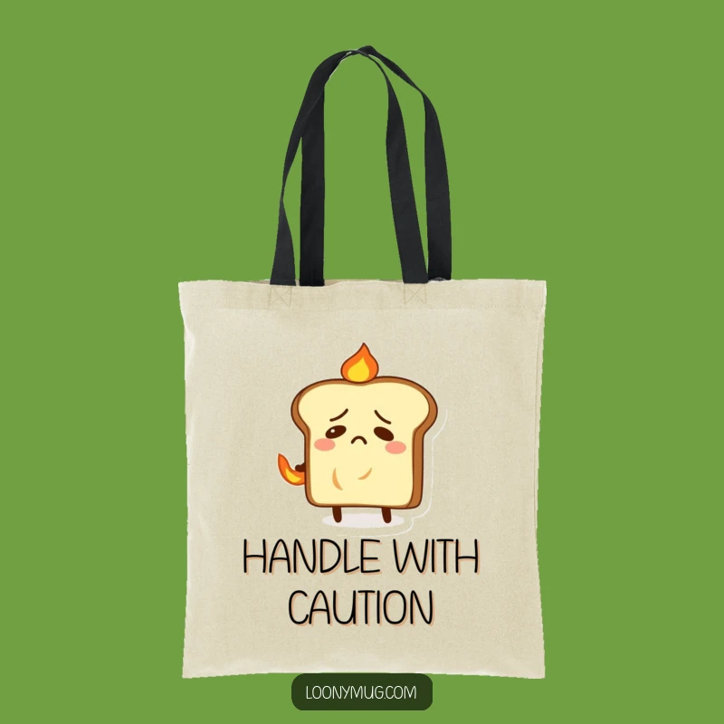 Funny Nervous Toast Fire Tote Bag - Carry Your Calm