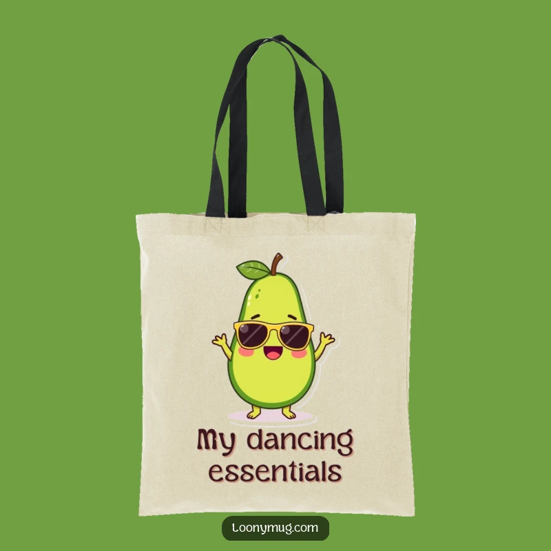 Funny Avocado Sunglasses Dance Tote Bag: Carry Your Moves Everywhere!