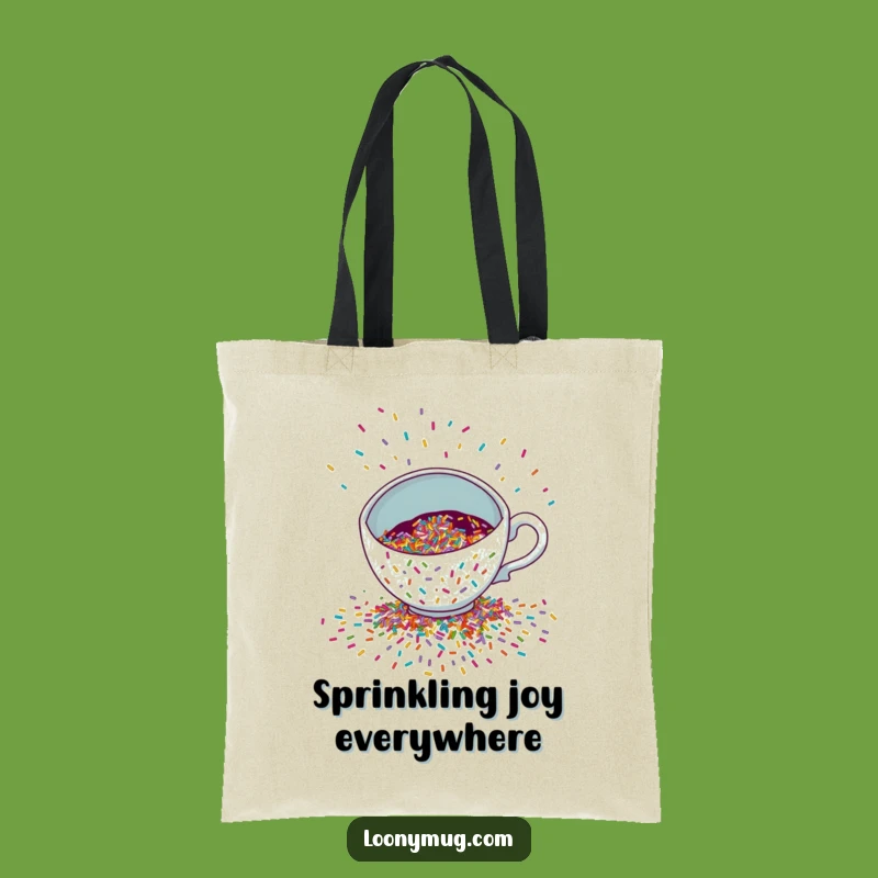 Funny Sprinkle Spill Tote Bag - Colorful Party Carry-All