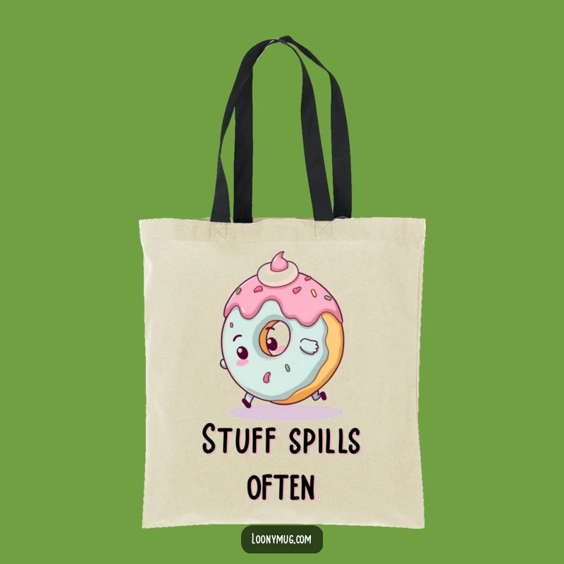 Funny Clumsy Donut Tote Bag: Tripping Accessory for Everyday Fumbles